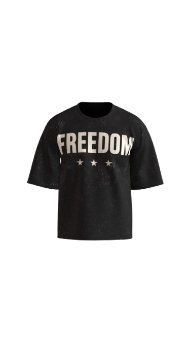 REBORN ACID BLACK BOXY OVERSIZED TSHIRT