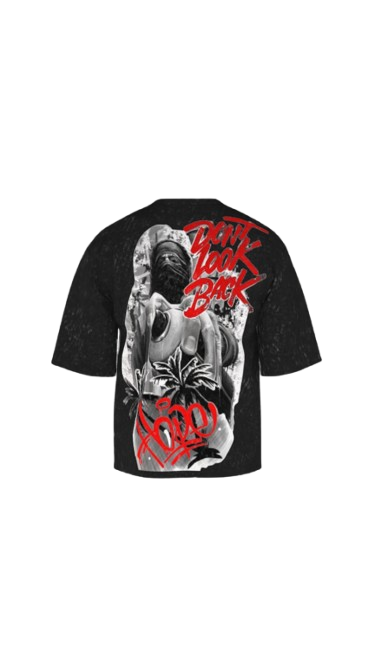 HOPE ACID BLACK BOXY OVERSIZED TSHIRT