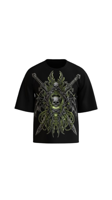 NEXORA BLACK BOXY OVERSIZED TSHIRT