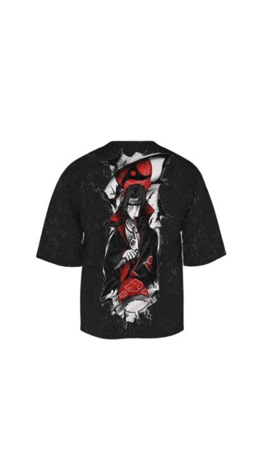 PHANTOM ACID BLACK BOXY OVERSIZED TSHIRT