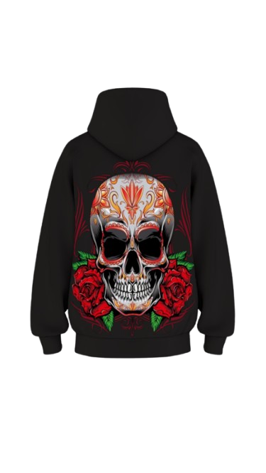 GRAVIDA BLACK BOXY OVERSIZED HOODIE