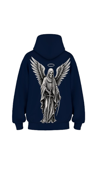 ETERNAL SAINT NAVY BLUE BOXY OVERSIZED HOODIE